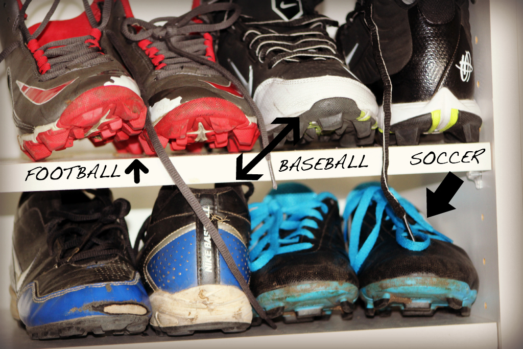 difference cleats on shelf